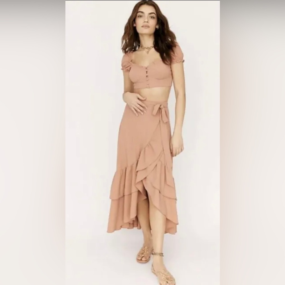 Free People Malaquena Skirt & Crop Top Set